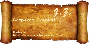 Gompercz Zdenkó névjegykártya